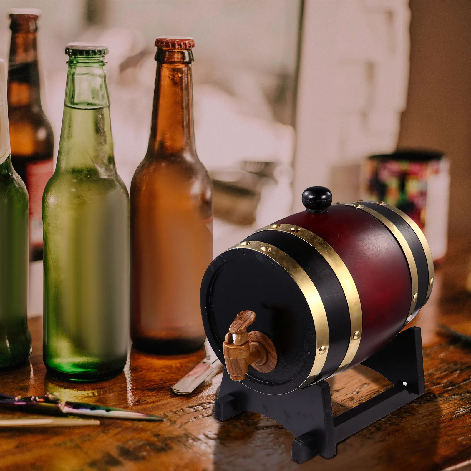 

barrel barrel dispenser red beer cask barrel