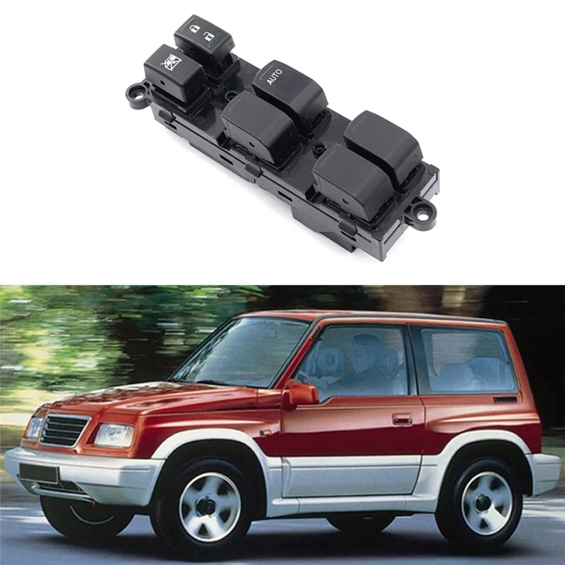 RHD 37990-58M00 زر مفتاح التحكم في نافذة الطاقة الرئيسية الكهربائية لسوزوكي فيتارا 1992-1998 #3