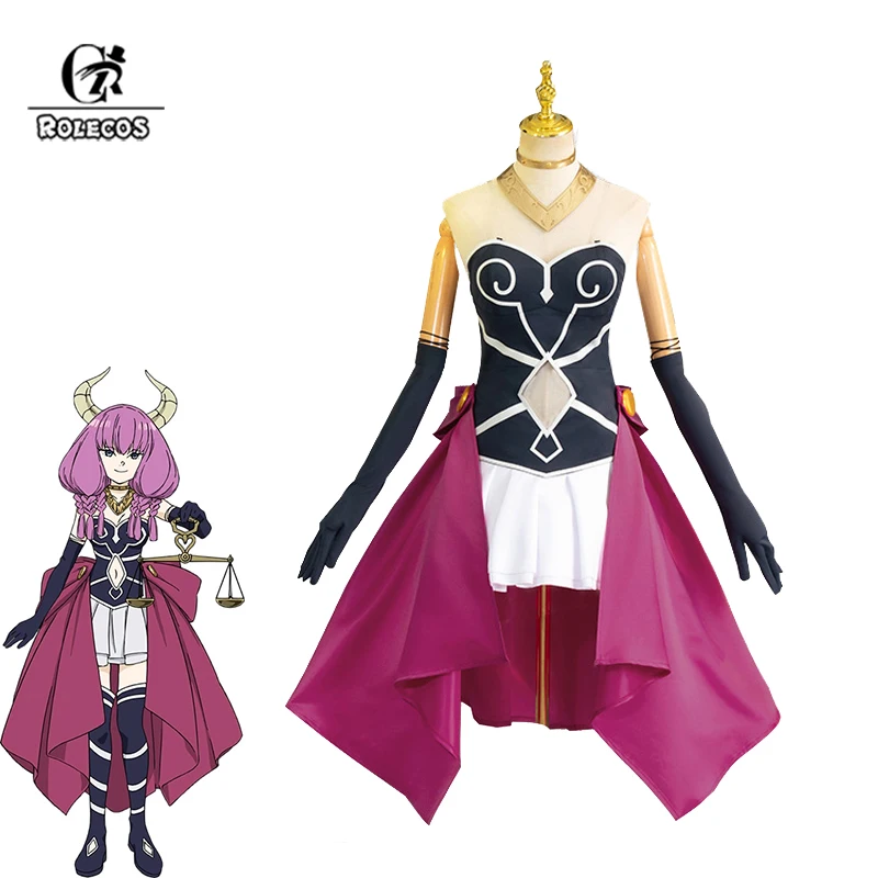 

ROLECOS Anime Sousou no Frieren Aura Cosplay Costume Frieren Beyond Journey's End Women Dress Halloween Suit With Horn