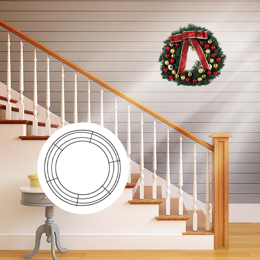 

10Pcs DIY Round Iron Wreath Frame Lightweight Wreath Craft Rings for Wedding Party Supplies Metal Floral Frame