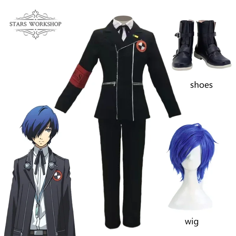 

Anime Shin Megami Tensei Person 3 Yuuki Makoto Minato Arisato Cosplay Costume Men Women School Uniform Halloween Party Suit