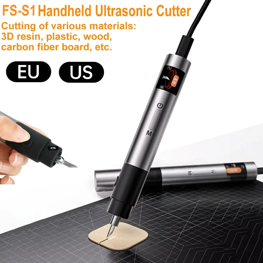 Cutter ultrasonique portatif FS-S1, 12V DC, multifonction, outil de gravure électrique DIY, connecteur Type-C pour PVC et bois
