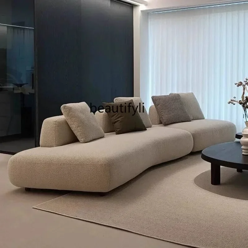

Nordic light luxury curved designer small apartment living room special-shaped beauty salon sofa02A