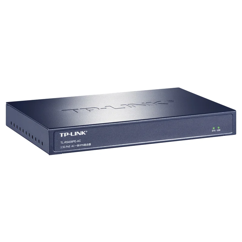 Tp-link 2.5G PoE Integrated VPN Router TL-R5408PE-AC Dual-core 512MB 4*2.5Gbps RJ45 AP+4*10/100/1000M RJ45 built-in AC MESH VPN