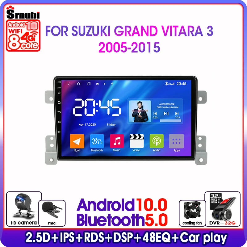 

Автомагнитола 2DIN на Android 10,0 для Suzuki Grand Vitara 3 2005-2015 RDS DSP, радио, GPS-навигация, 4G сеть, Wi-Fi, мультимедийный видеоэкран с разделением