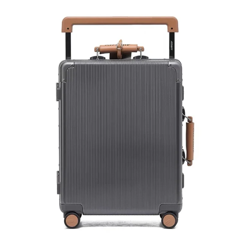 Best-selling men and women high-quality rolling suitcase aluminum frame 24 26 28 inch large capacity wide tie rod suitcase