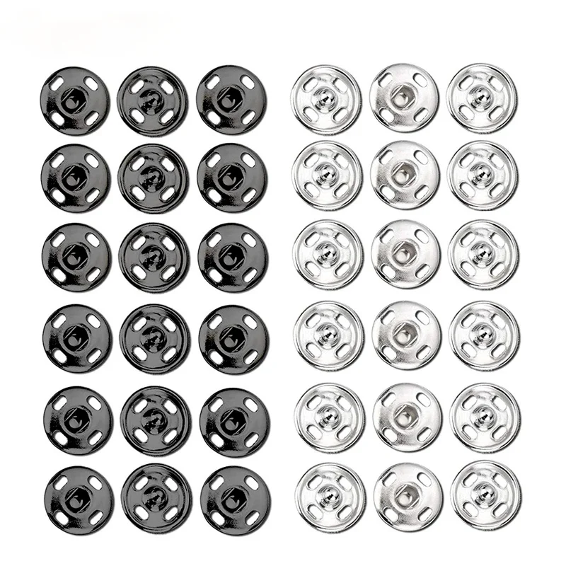 2Sheets Small Metal Snap Fasteners Press Button Stud Sewing Clothing Accessories Embedded Buckle