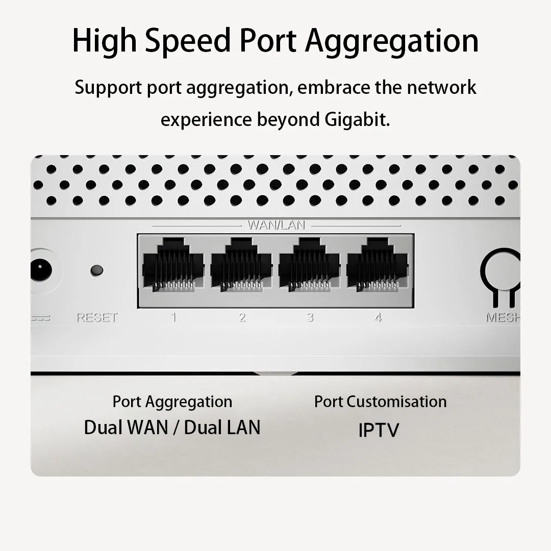 Imagem -04 - Roteador Wifi Dual Wan Porta Lan Porta de Rede Gigabit 2.4g 5ghz 160mhz Repetidor 2976mbps Processadores Qualcomm cn Xiaomi-ax3000e