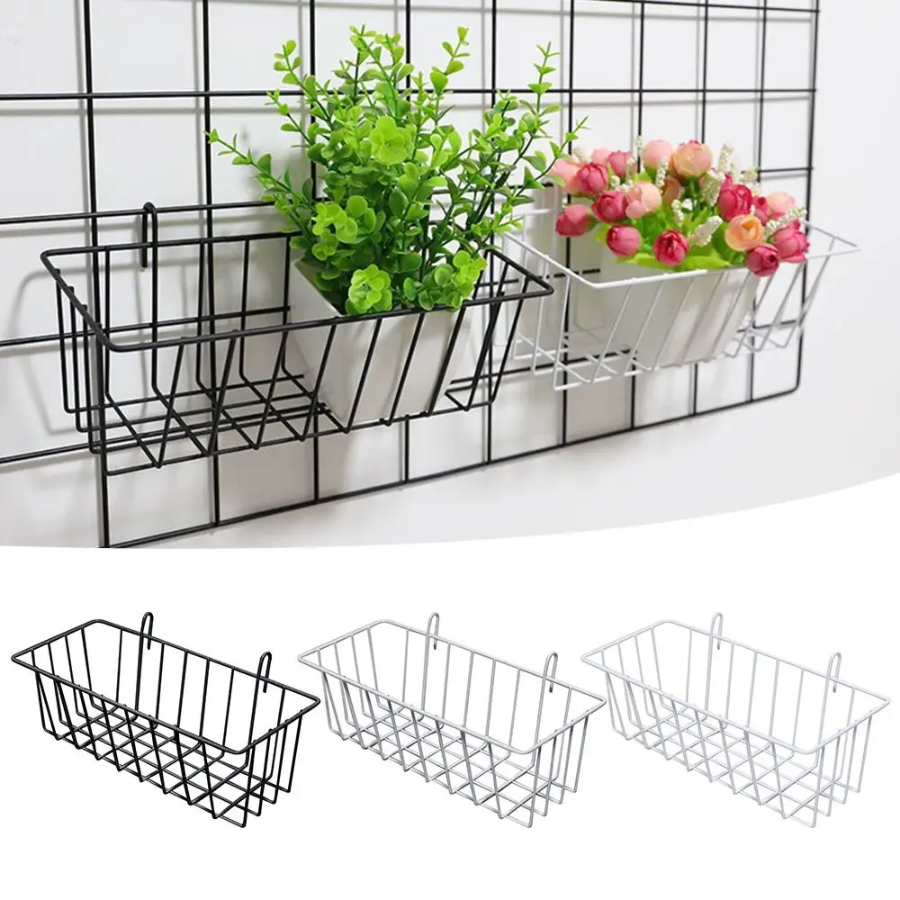 Hanging Grid Storage Rack Display Racks Panel Basket Multifunctional Storage Baskets For Bathroom Kitchen