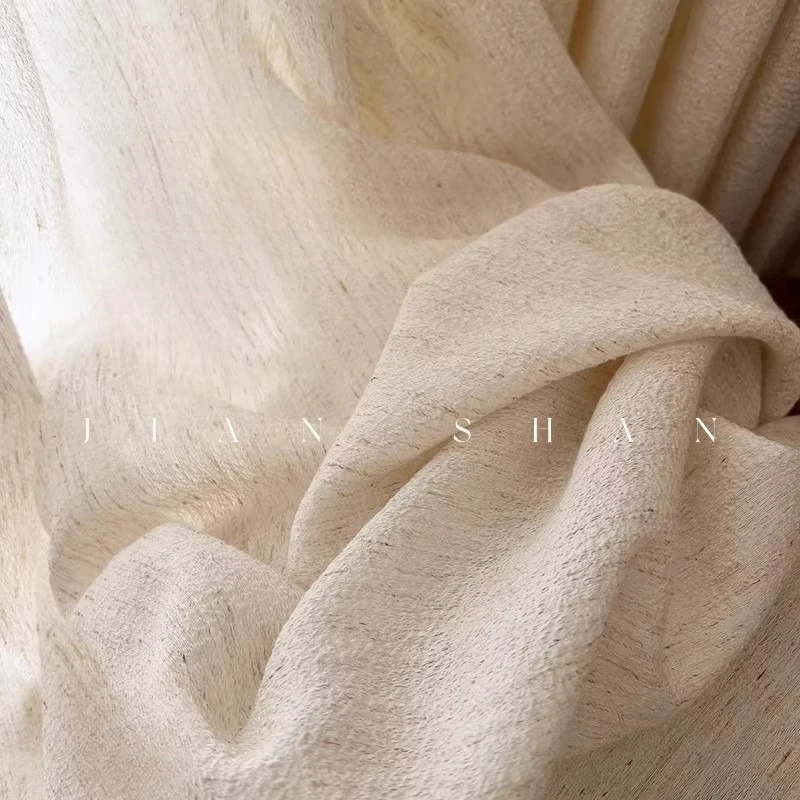 Sun Protection and Heat Insulation Autumn Silk Yarn French Cream Style Light-transmitting and Opaque Japanese Style Tulle