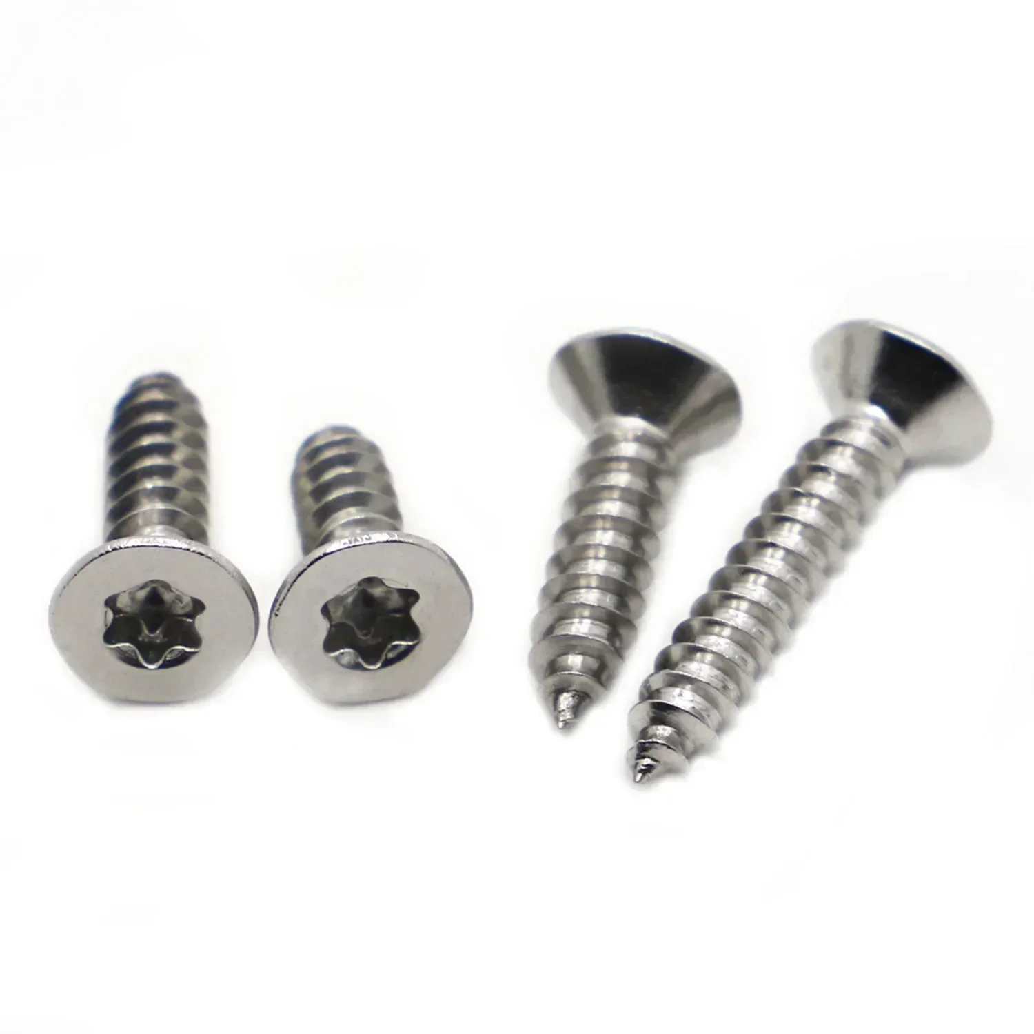 M2.3 5-50pcs M2.6 M3 M4 M5 M6 304 Stainless Steel Six Lobe Torx Flat Countersunk Head Self-tapping Wood Screw M2 GB2670.2 A2-70