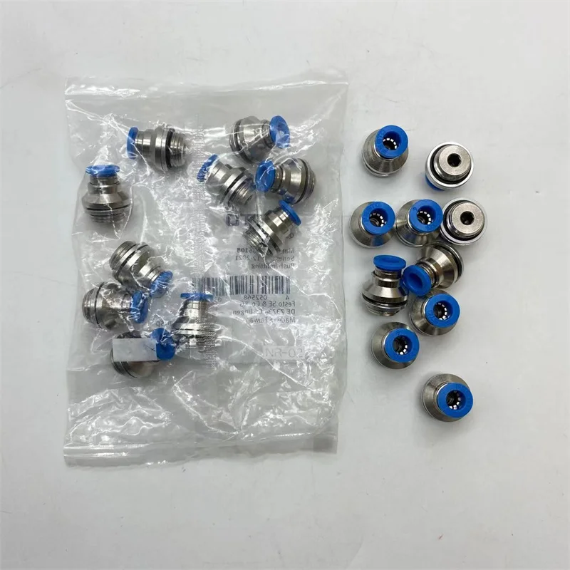 10pcs New Original FESTO G1/4 tube thread GS-thread quickly inserts QS-G1/4-6-i 186108