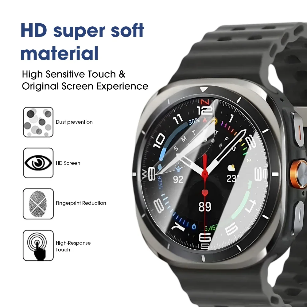 Anti Scratch Screen Protector For Samsung Galaxy Watch 7 40mm 44mm 4 5 6 5Pro Watch 4 Classic 40/42/46/47mm Soft Protective Film