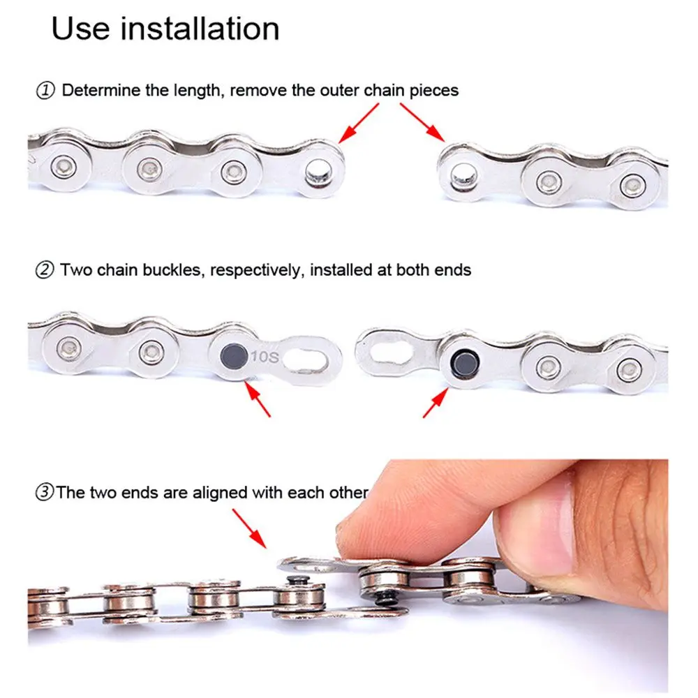 1 pair 6-8/9/10/11s Road Magic Speed Buttons Bicycle Connector Chain Lock Set Bike Joint Quick Master Link