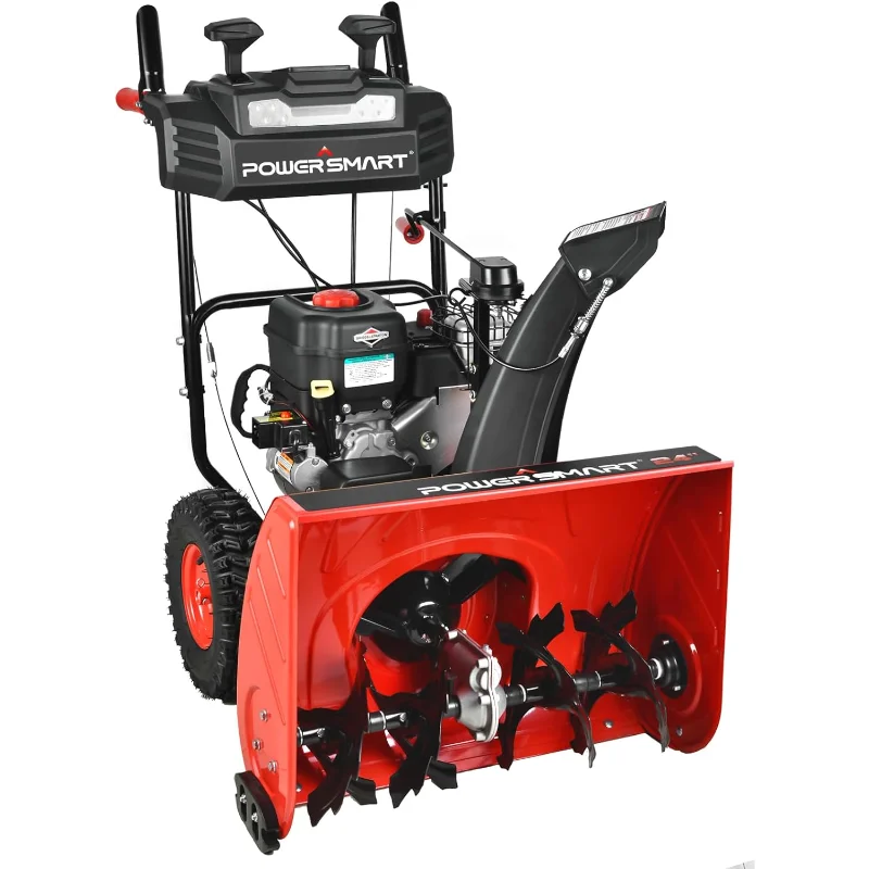 

PowerSmart 26-Inch Self Propelled Two-Stage Snow Blower Gas Powered 208cc Briggs and Stratton Engine with Electric Start