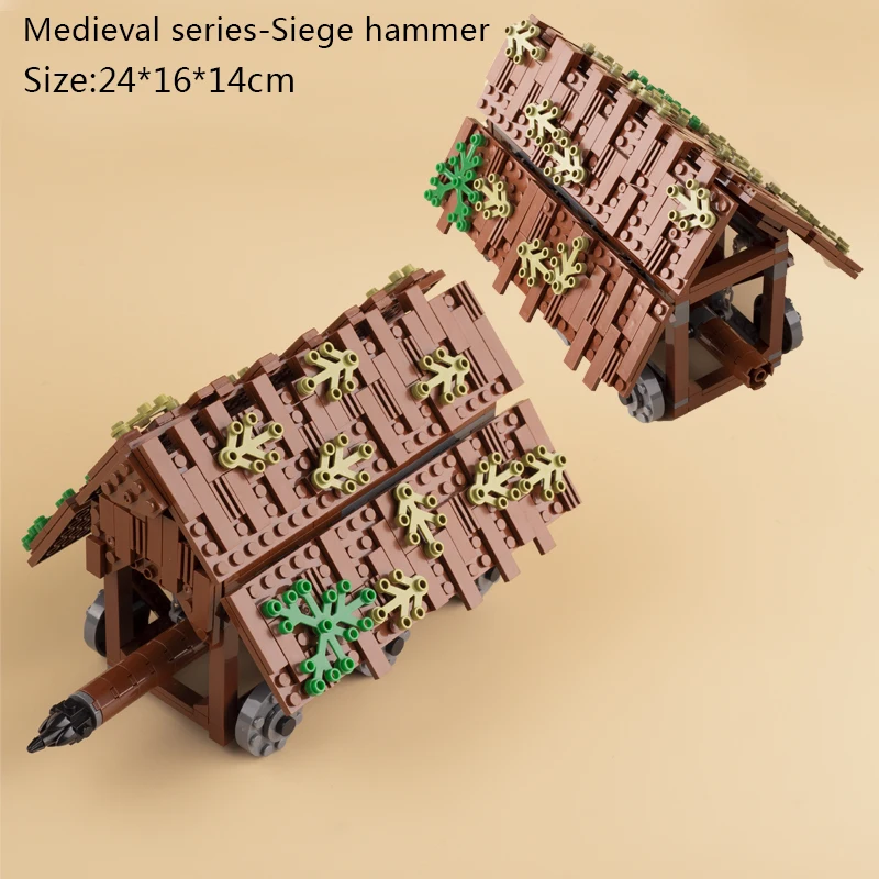 Medieval Age Castle Royal King\'s Knight Rome Spartacus Chariot Siege Engine Model Building Blocks Bricks Toys for kids Gifts