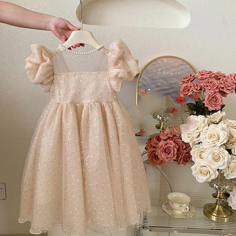 

Girls Dress Summer New Children's Fashion Flower Girl Dress Temperament Gentle Princess Dress Kids Sweet Clothes