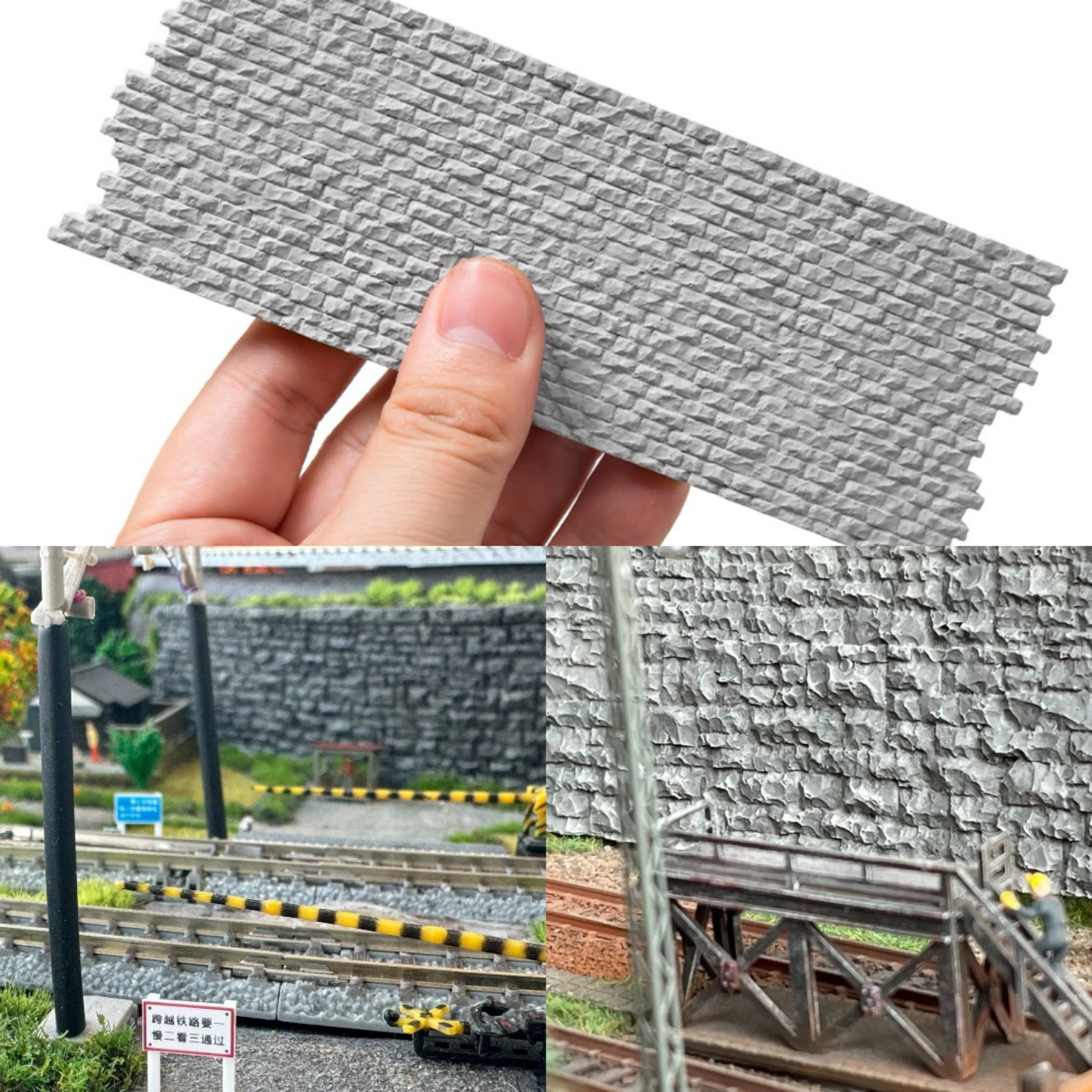 HO Scale Railway Train Slope Protection 1:87 Railroad Model Kit Sand Table Building Scene Layout/Diy Model Making Diorama 1pc