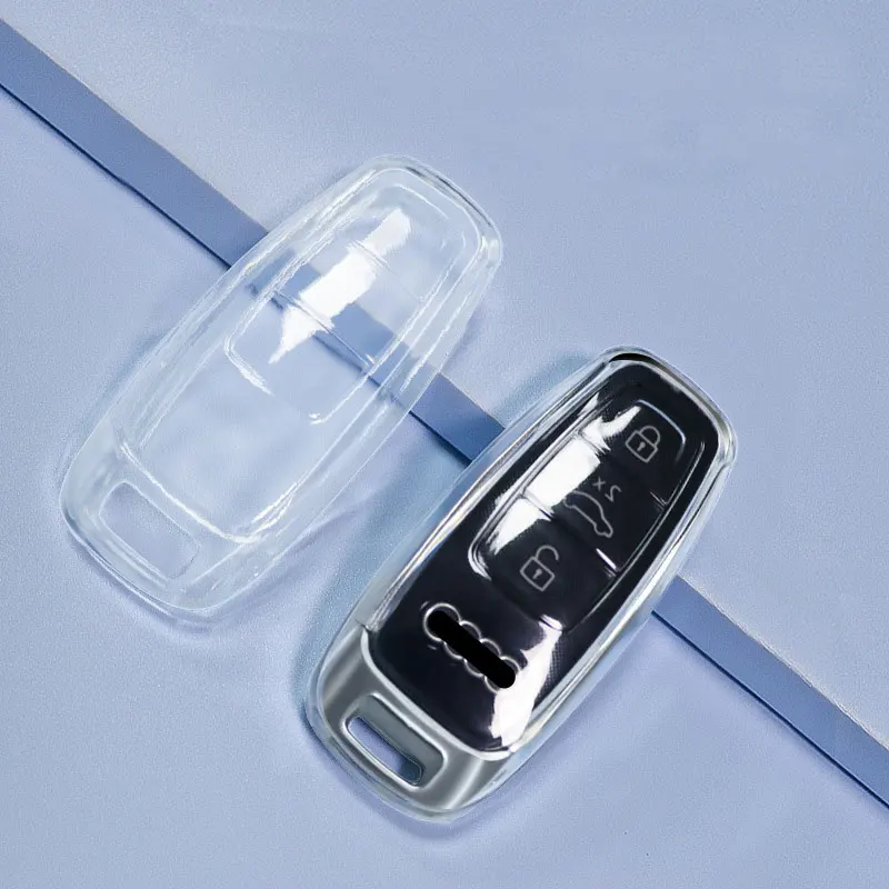 

High Quality Transparent TPU Car Key Holder Cover for Audi Car A6L A8 Q5L A3 A4 A5 A6