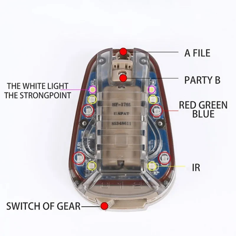WADSN STAR 6 GEN3 Airsoft กันน้ํา Fast HELMET Light สีแดงสีเขียวสีฟ้า IR Strobe Light Outdoor Survival ความปลอดภัยสัญญาณแฟลชโคมไฟ