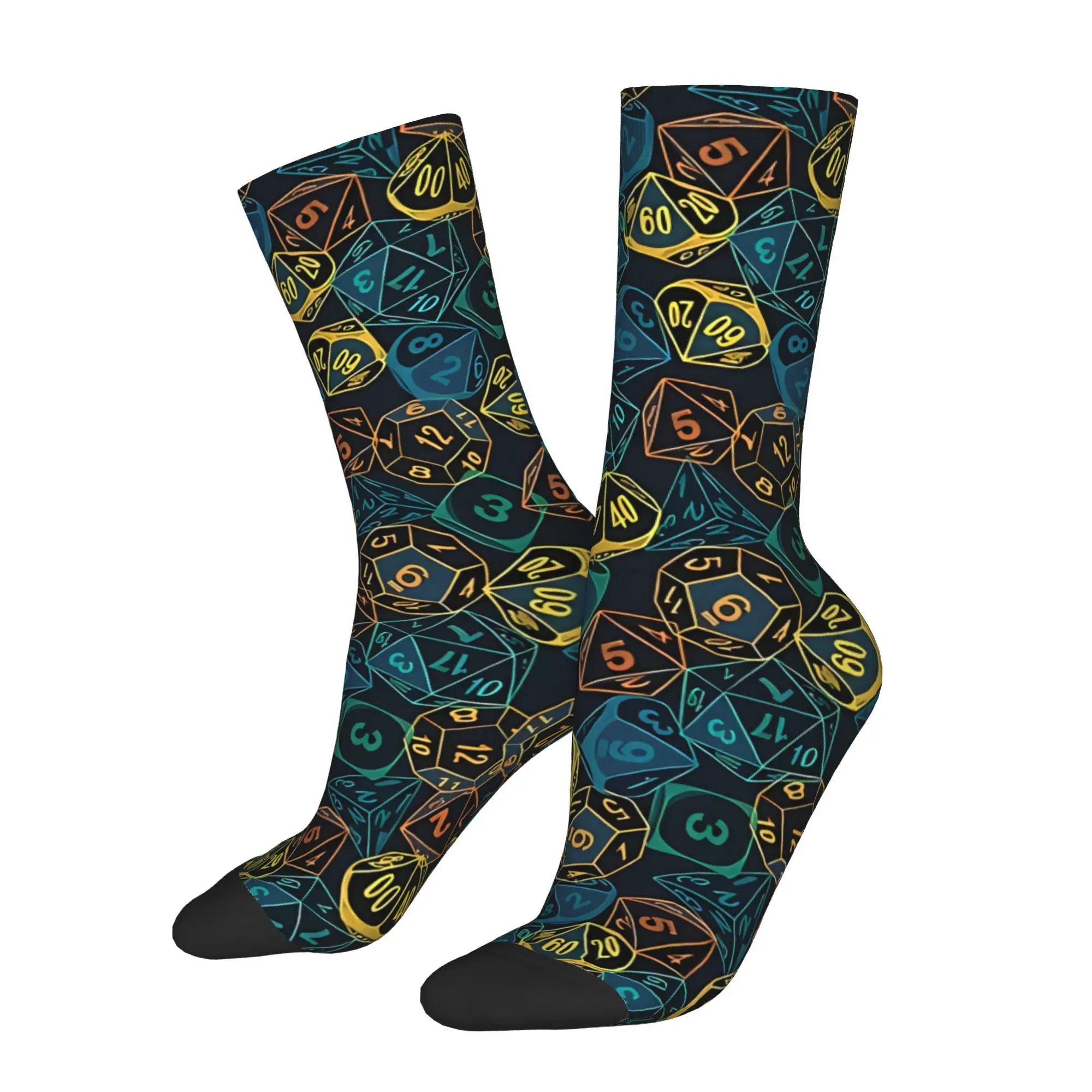 

RPG Dice Teal Cluster Sock Printed Man Polyester Fashion