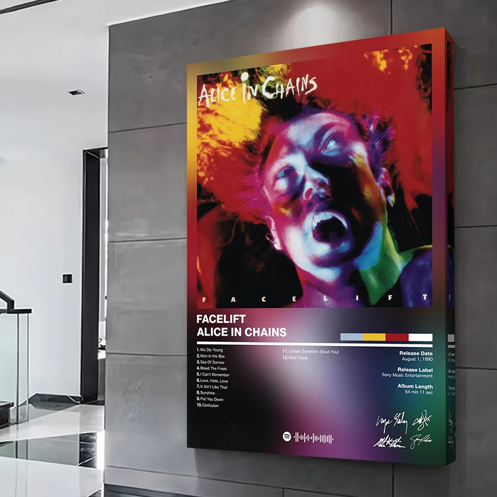 Alice In Chains - Facelift Poster Customizable Printed Canvas Painting Wall Art Gift for Room Decoration Home Decorations Mural