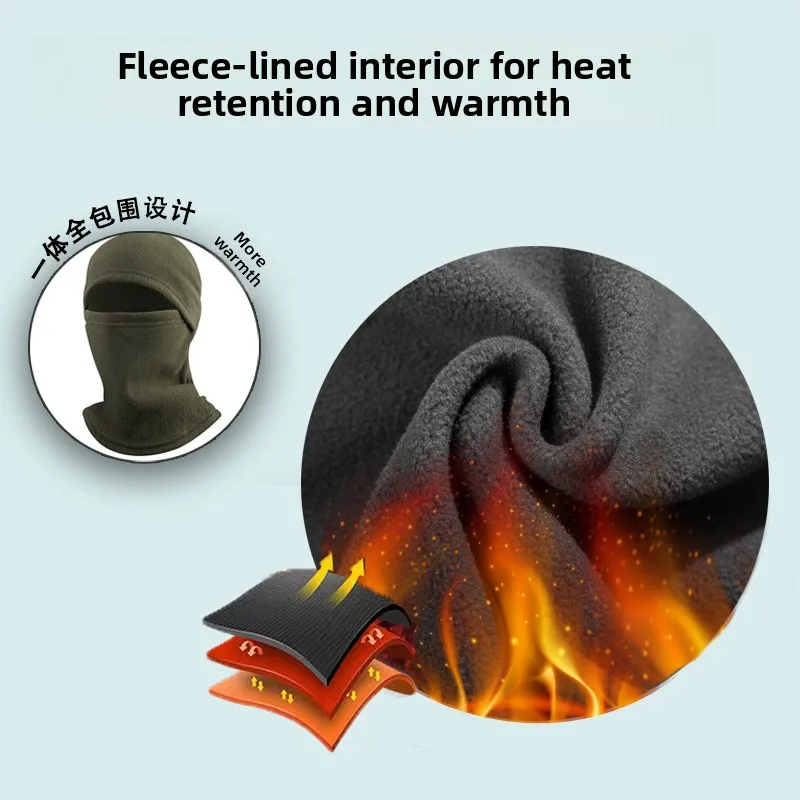 Polar Fleece Balaclava Winter Warm Windproof Face Mask Cycling Motorcycle Skiing Outdoor Activities Full Coverage Thermal Hood