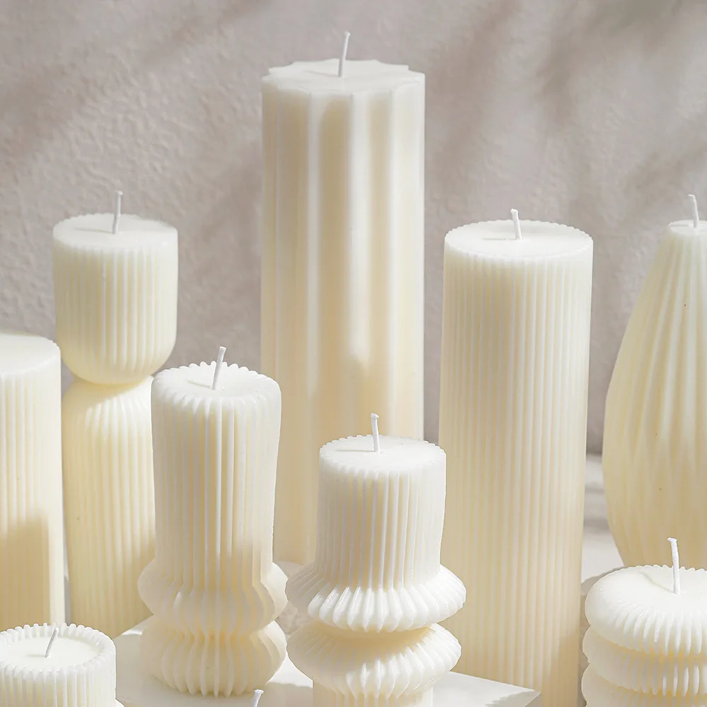 18 Nordic art aromatherapy candles Instagram explosion handmade lines white geometric creative modeling candles