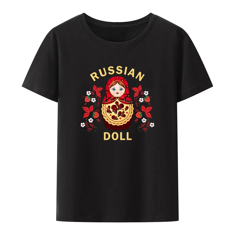 Matryoshka Doll Modal T Shirt Russia Art Culture Comfortable Creative Gift Tops Men Women Short Sleeve Street Fashion Camisetas