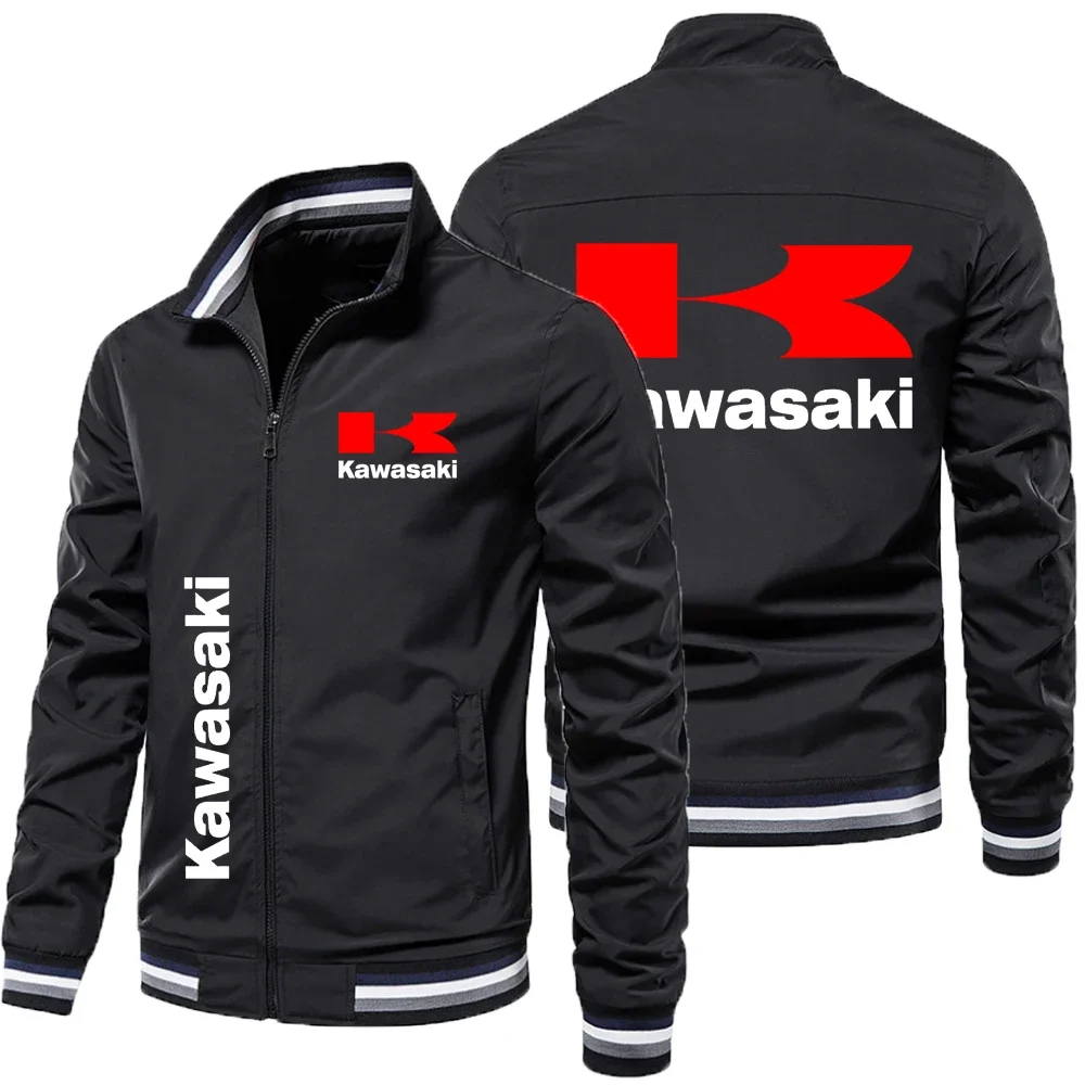 

Kawasaki Logo Jacket Coats Motorcycle Racing Biker Jacket Windbreaker Spring Autumn 2025 New Sportswear Male Kawasaki Clothing