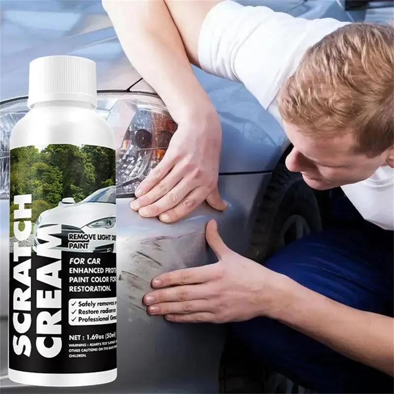 

Car Scratch Repair Wax Kit with Polishing Paste Cleaning Cloth and Sponge 50ml Effective Car Care Scratch Remover