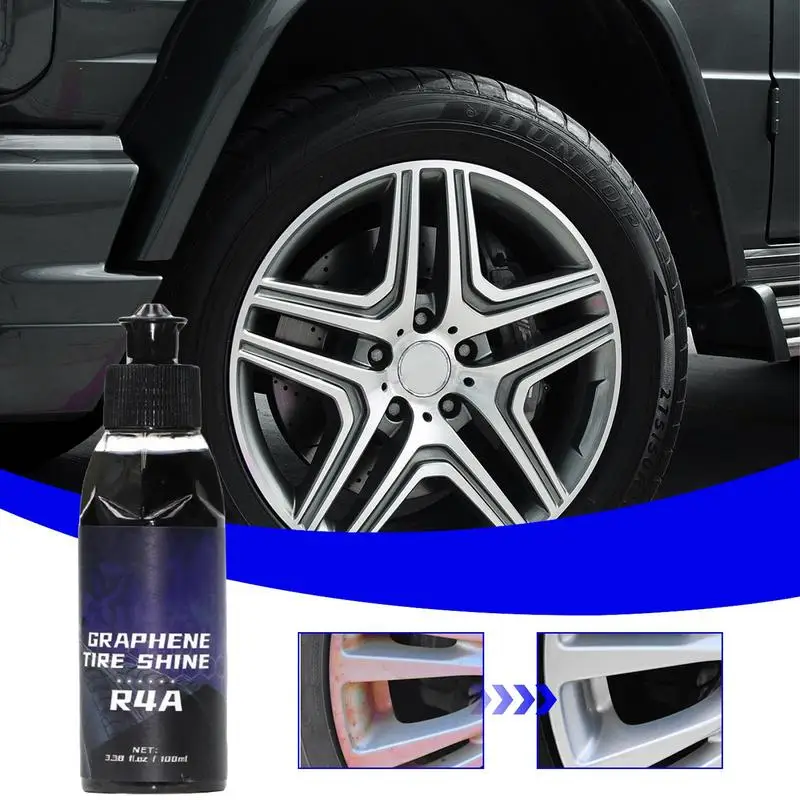 

Tire Shine Auto Tire Brightener Car Detailing 100ml Car Tire Coating Stain Remover Shine For High Gloss Shine Black Brightener