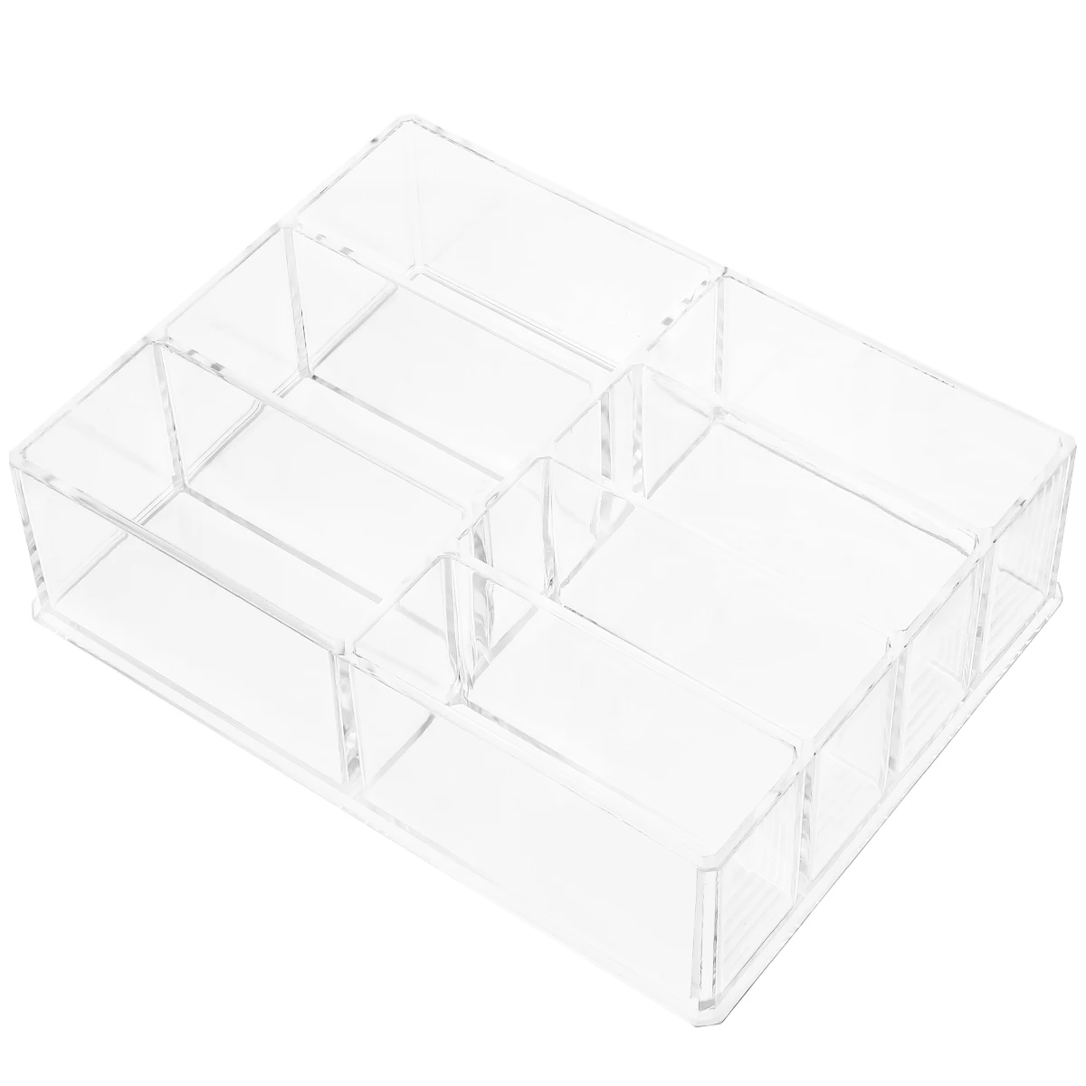 

1pc Transparent Container Acrylic Storage Box Storage Rack Organizer for Home Shop (7 Grid)