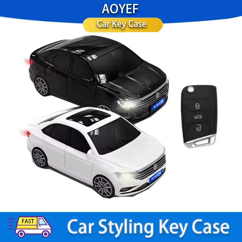 Key Case for VW Sagitar Car Styling Key Case for MK7 Tiguan MK2 Seat Ateca Leon FR Skoda Octavia Kodiaq Remote Smart Key Cover