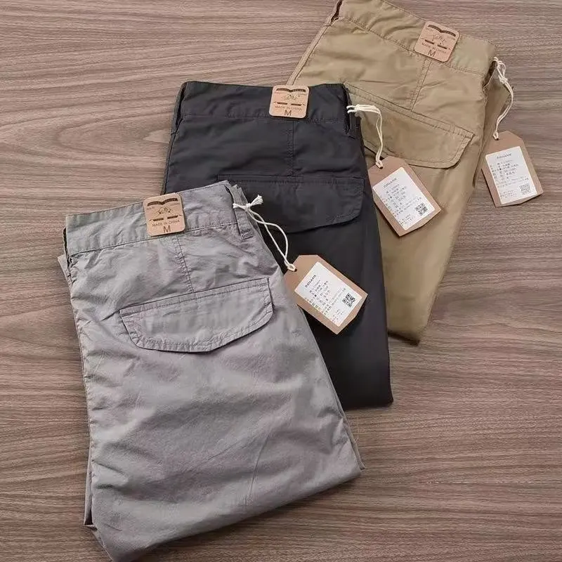 

Loose Straight Leg Men's Workwear Pants Summer Thin Casual Long Trousers Trendy Brand Comfortable Lightweight Youthful Sle