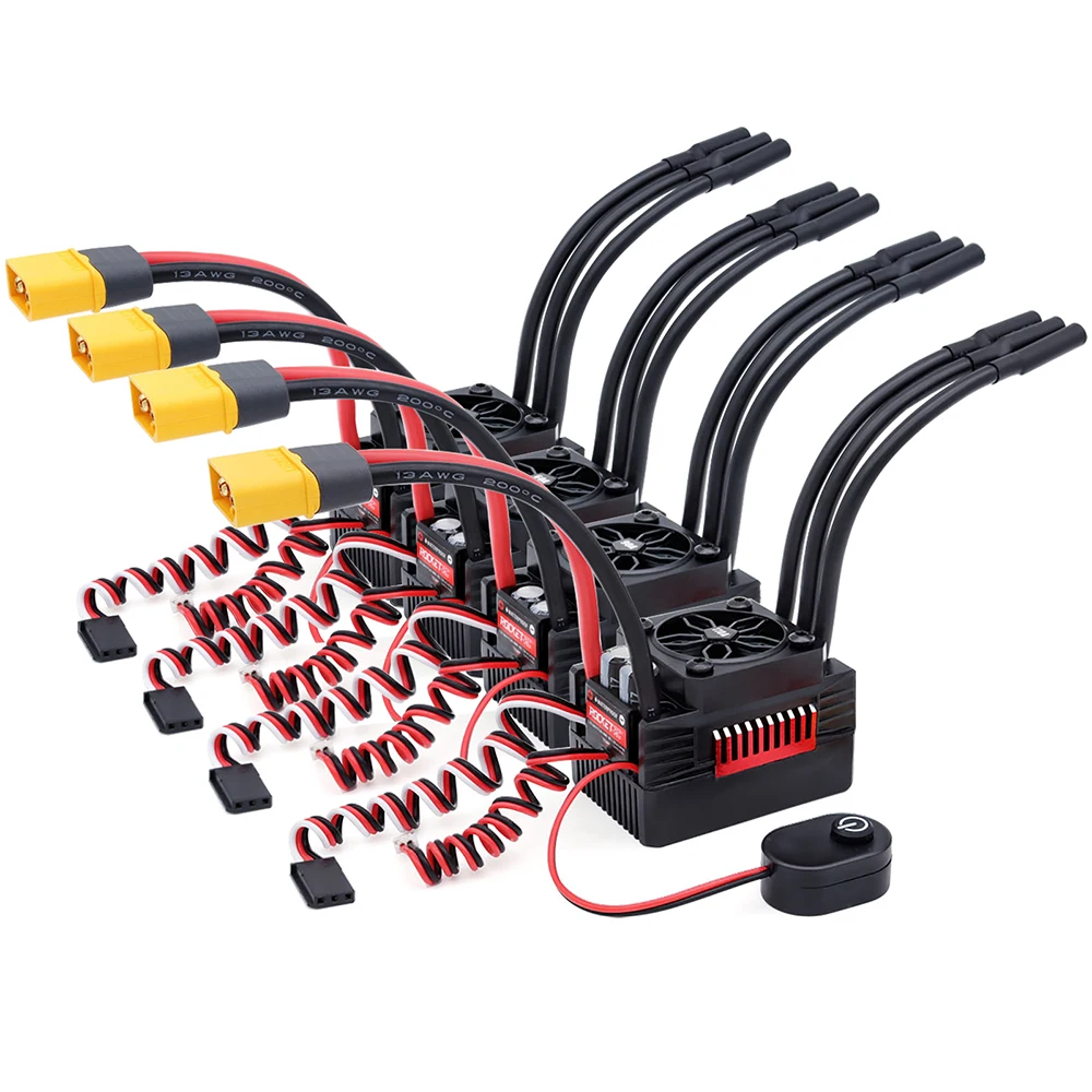 Rocket V2 Supersonic 50A 60A 90A 110A ESC Waterproof Brushless Speed Controller with 7.4V/8.4V 6A BEC for 3650 Motor 1:10 RC Car
