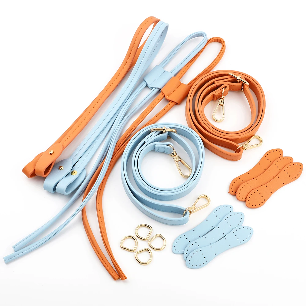 DIY PU Leather Shoulder Bag Straps Drawstring Rope Handbag Handles Replacement Crossbody Backpack Accessories for Bucket Bags