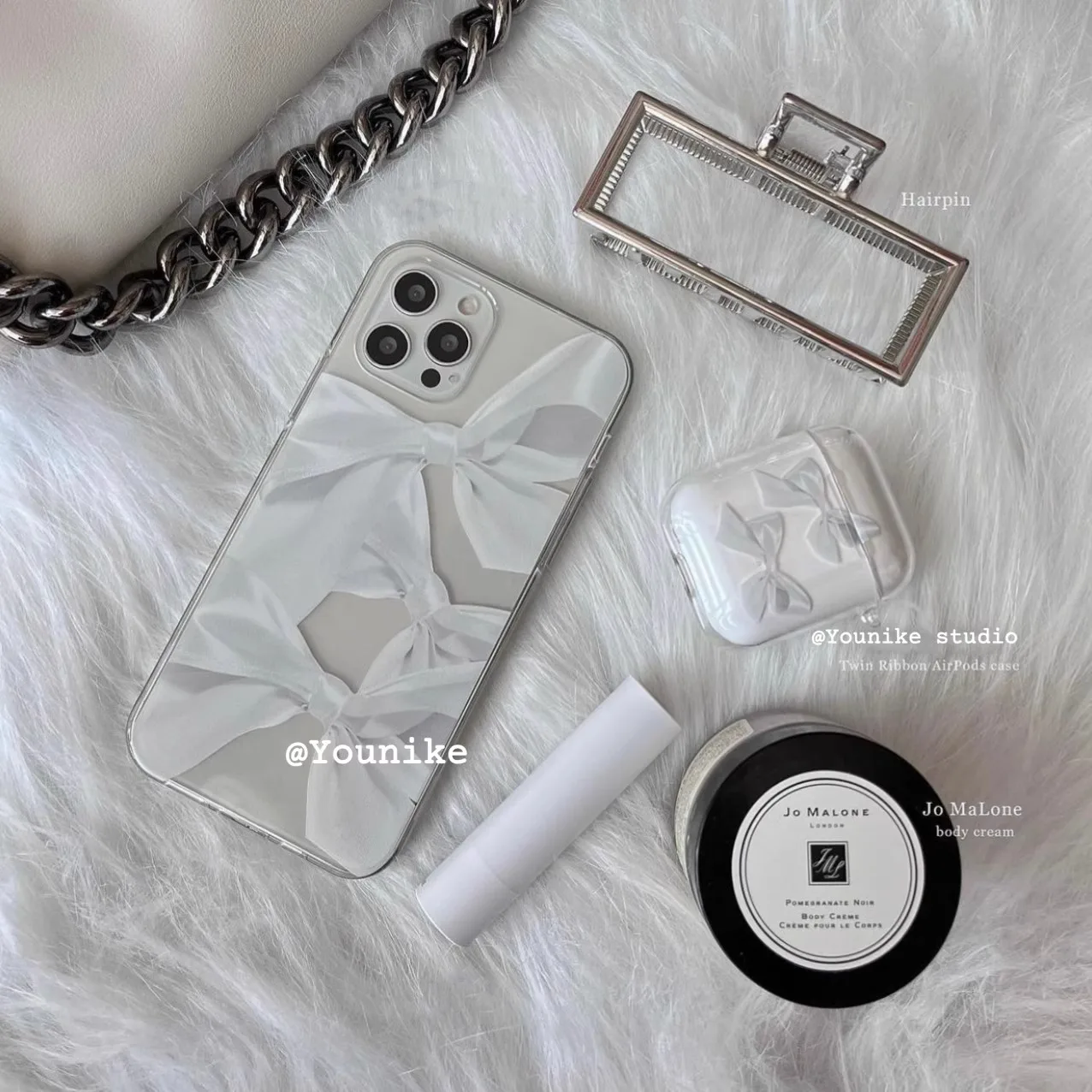 INS Korea милый прозрачный чехол с бантом для AirPods 3 Pro 2 1, наушники, стильный мягкий силиконовый защитный чехол
