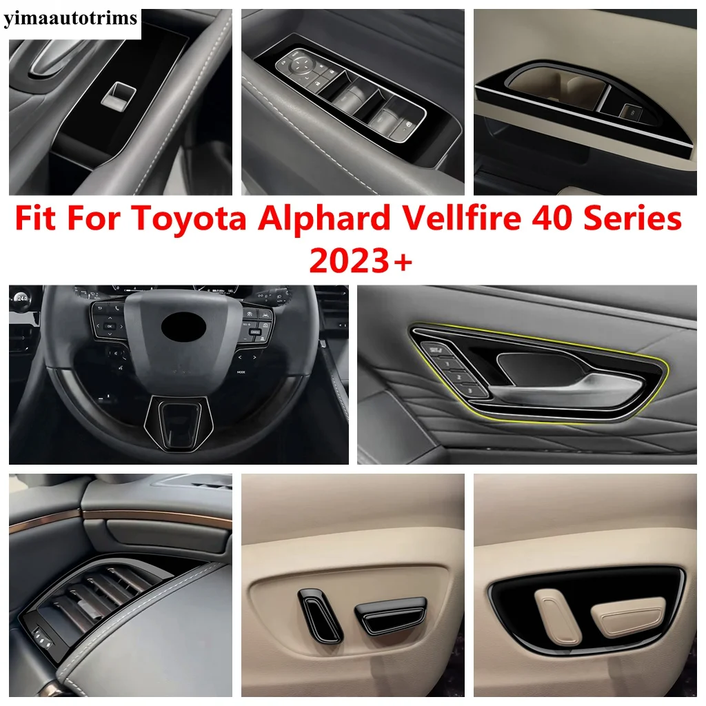 

Steering Wheel / Dashboard AC Air / Window Lift / Seat Adjust Panel Cover Trim For Toyota Alphard Vellfire 40 Series 2023 2024