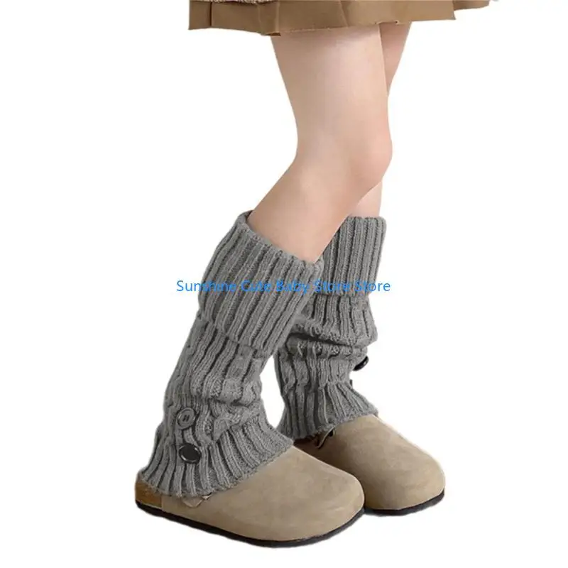 

C5AF Crochet Stockings Fashion Retro Socks Knitted Leg Cover Autumn Winter Socks Leg Warmer Stockings for Teen Girl 3-13 Year