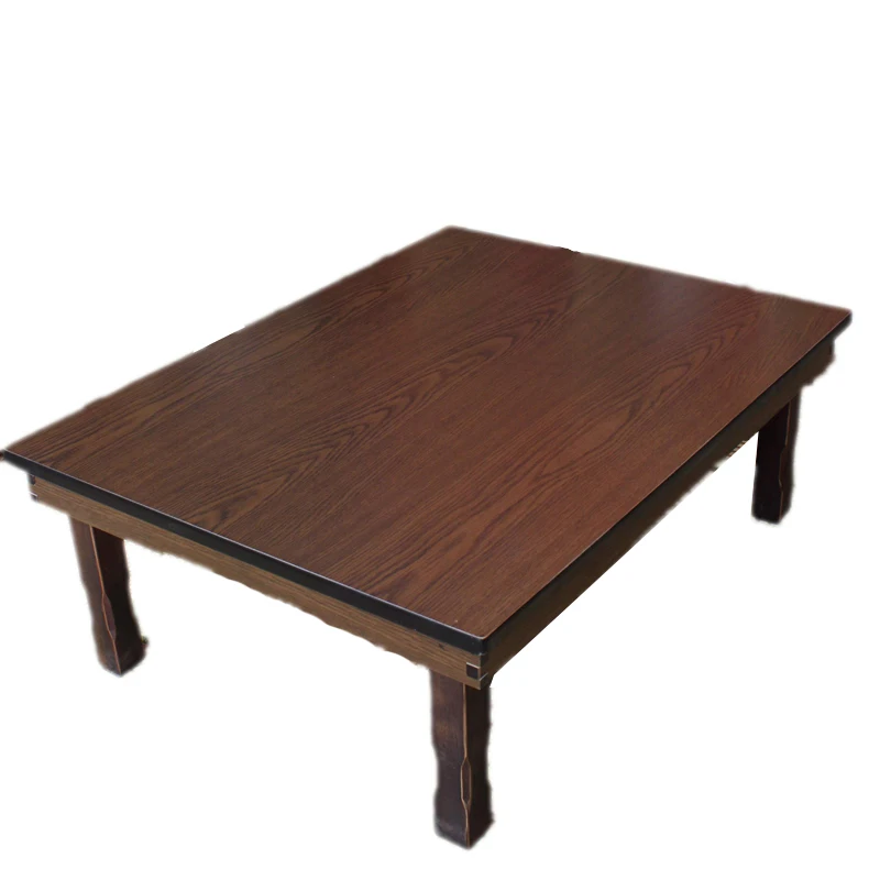 Rectangle 90X75cm Korean Coffee Table Folding Leg  Asian Antique Style Living Room Furniture Floor Traditional Dining Table Wood