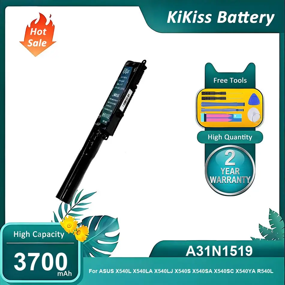 

Battery For ASUS X540L X540LA X540LJ X540S X540SA X540SC X540YA R540L R540LA R540LJ R540SA R540UP F540U VM520UP,A31N1519,3700mAh