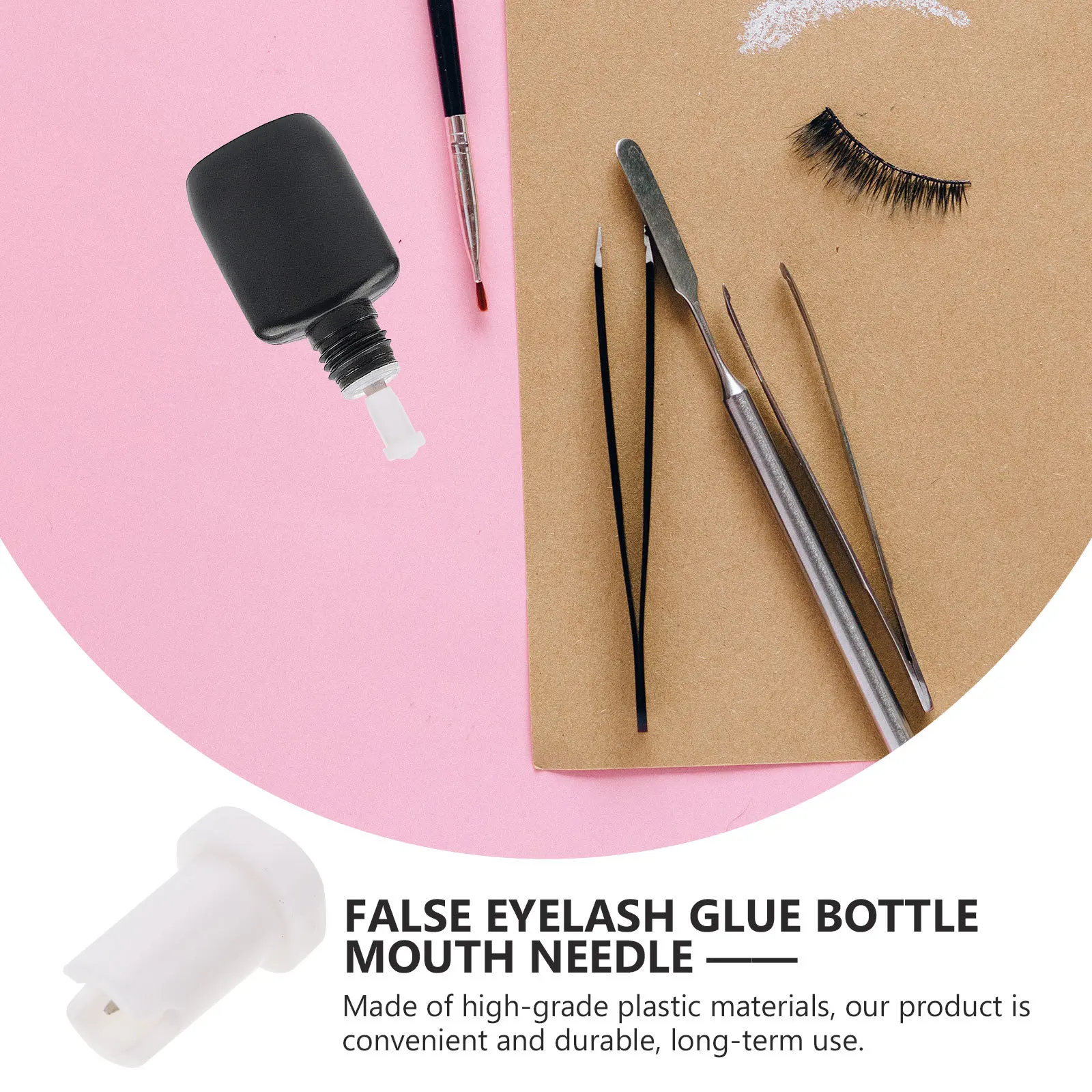 

100 Pcs Eyelash Extension Accessories Glue Bottle Adhesive White Stopper Stoppers for Bottles