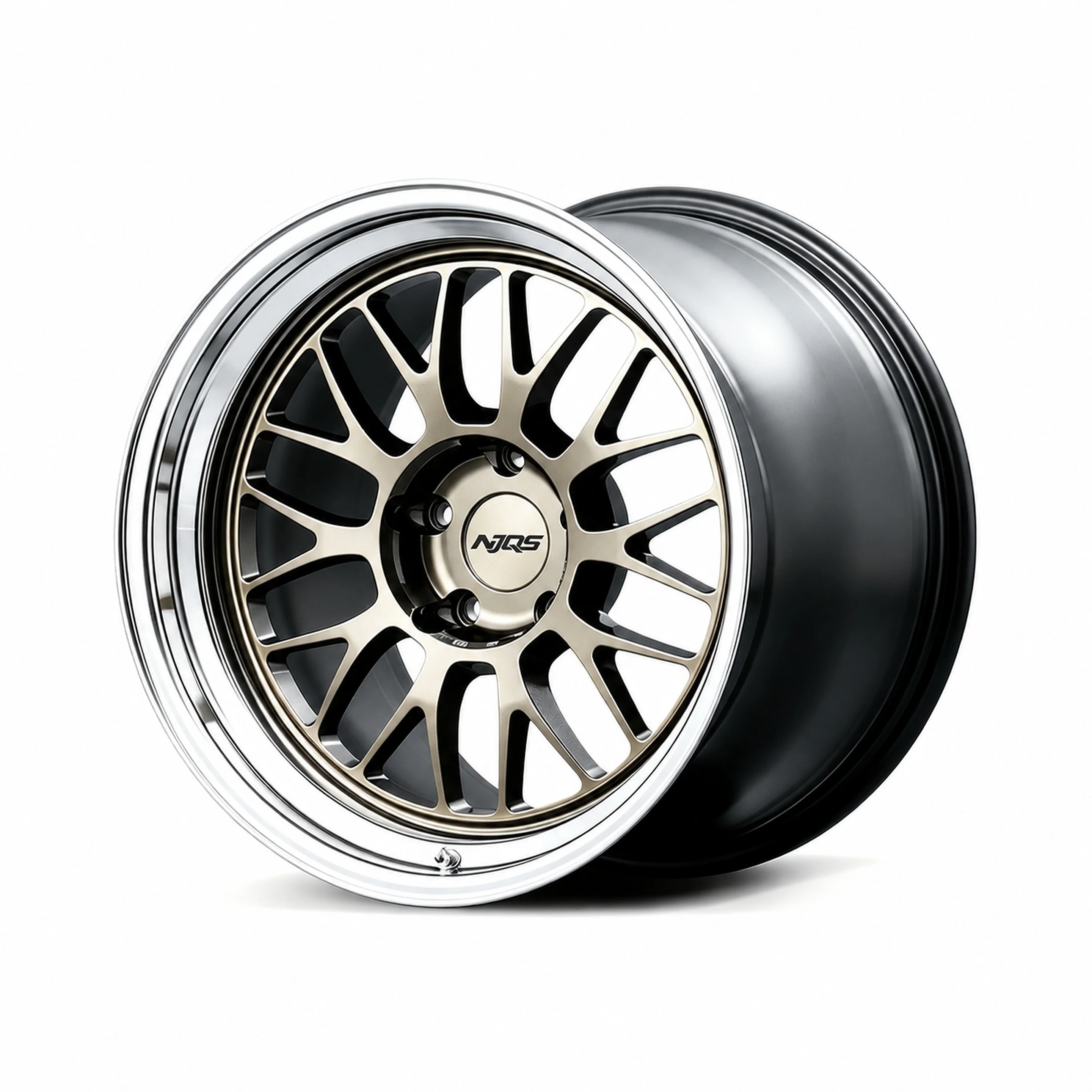 NJQS Forged Wheels Custom 2 Pieces 17-20 Inch Red Spoke Black Lip 5x120 5x114.3 LuxuryF20,F30,F35,G20,G30,E90,E60,F10,F15,G05