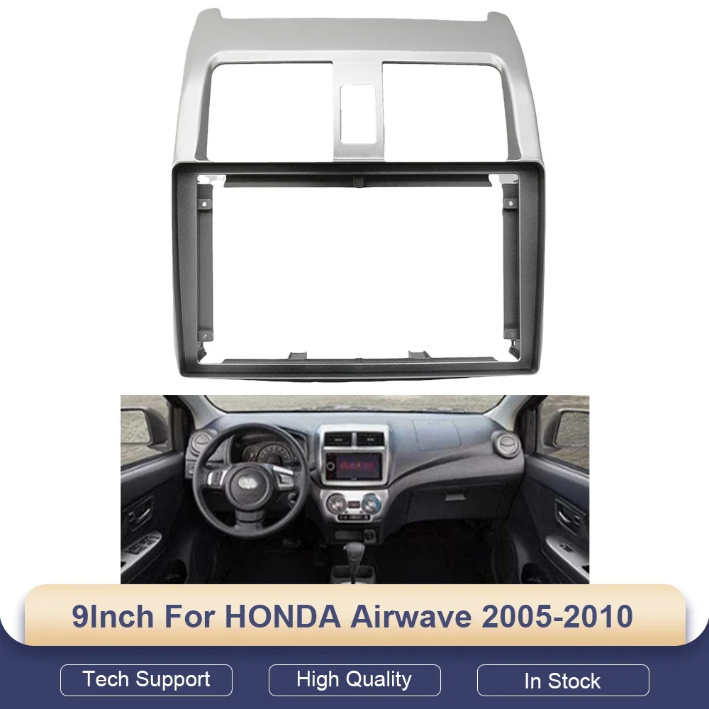 

Car Audio Fascia Frame 9 Inch Radio Panel for HONDA Airwave 2005-2010 Dash Kit Install GPSConsole Bezel Adapter Plate Trim Cover
