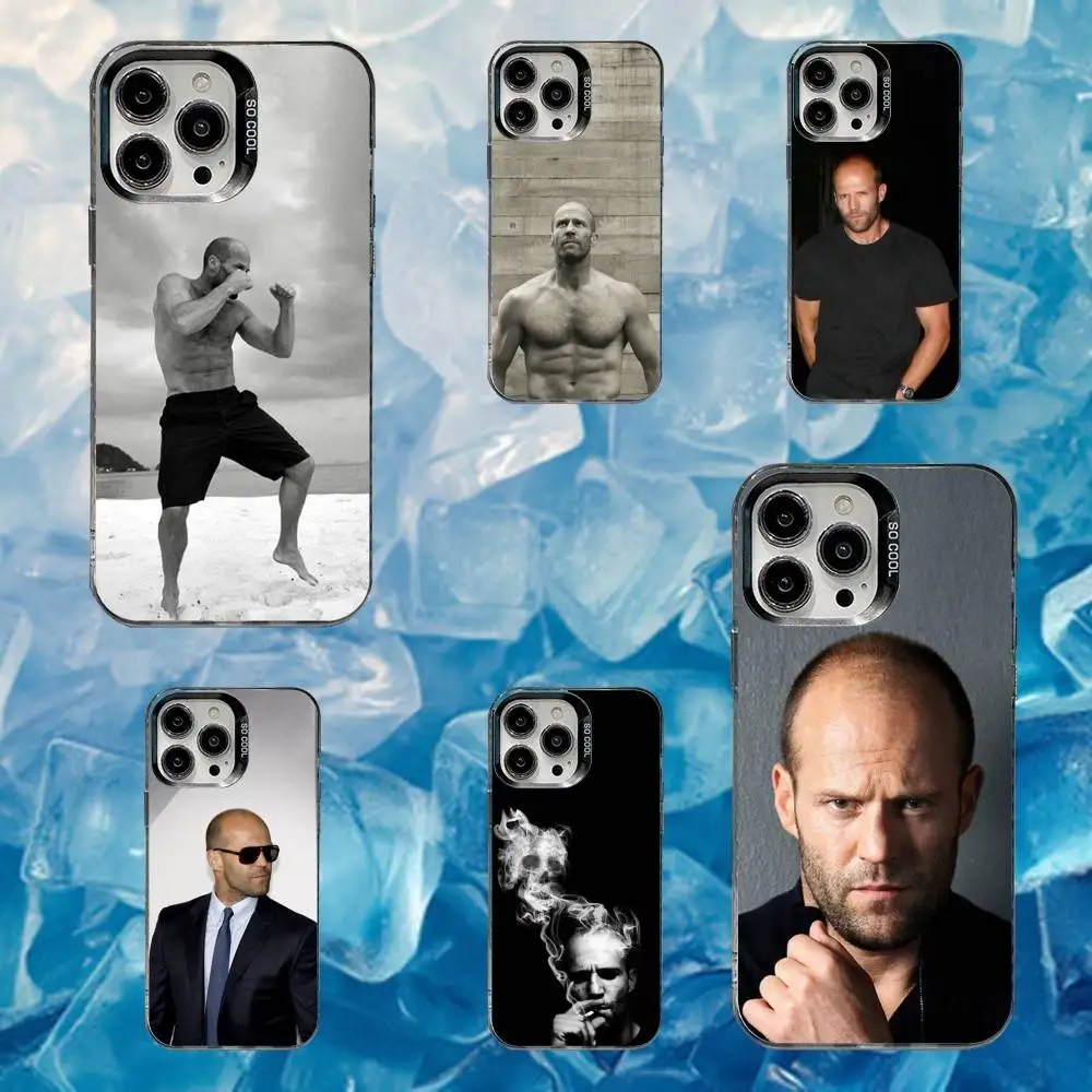 

Actor J-Jason Stathams Phone Case For iPhone 16,15,14,13,12,11,Mini,Pro,SE,MAX White Matte Shockproof Cover
