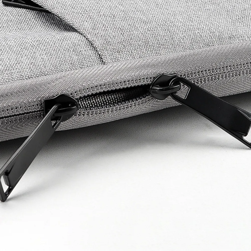 مع مقبض حقائب الكمبيوتر المحمول المحمولة للماء خفيفة الوزن حقيبة كمبيوتر محمول مزدوجة سستة لينة المواد دفتر كم حقيبة الأعمال #1