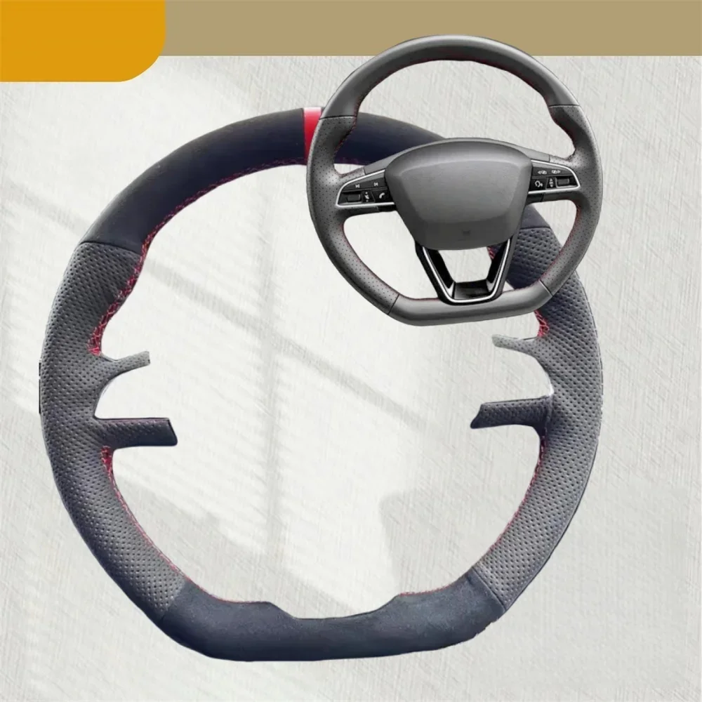 

Car Steering Wheel Cover For Seat Leon Cupra R Leon ST Cupra Leon ST Cupra Ateca Cupra Ateca FR Car Accessories Steering Wrap