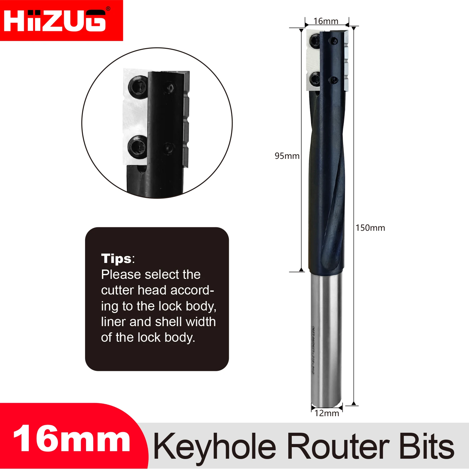 ストレートルータービット,木工用,直径の切断,底部のクリーニング,鍵穴,彫刻,ドア溝入れ,12mm, 16mm