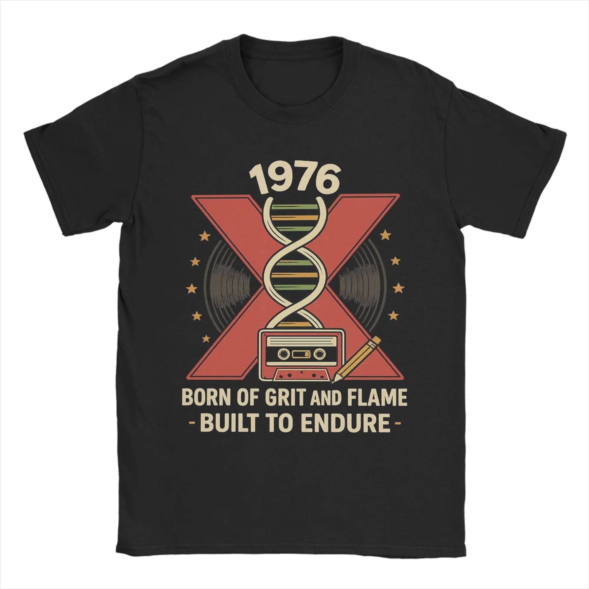 Casual Generation X DNA Helix 1976 T-Shirt Unisex Crewneck Short Sleeve Tops  Cotton Summer Clothes